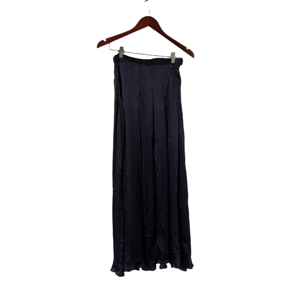 L’AGENCE Navy Pleated Slit Maxi Skirt - Picture 8 of 10